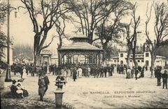 Vintage Postcard Grand Bandstand Marseilles Exposition colonial
