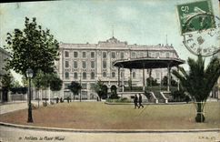 Vintage Postcard Antibes Kiosk the Place Mace