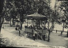 Vintage Postcard Kiosk of Uriage music Baths Dauphine
