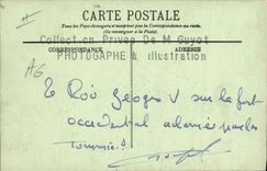 CPA Militaria Le roi Georges V sur lef ront occidental acclame par les Tommies 