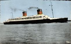 CPM Bateau Paquebot Compagnie Generale Transatlantique Ligne le Havre New York SS Liberte