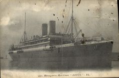 CPA Bateau Paquebot Messageries Maritimes Lotus