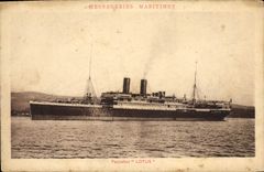 CPA Bateau Paquebot Messageries Maritimes Lotus 