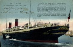 CPA Bateau Paquebot Le Havre Transatlantique La Lorraine