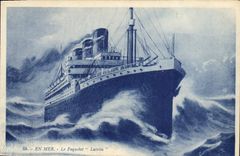Vintage Postcard Boat Lutetia Steamer