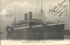 CPA Bateau Paquebot Messageries Maritimes Lotus