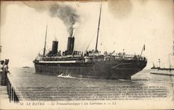 CPA Bateau Paquebot Le Havre Transatlantique La Lorraine