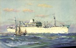 CPA Bateau Paquebot Compagnie des Messageries Maritimes Laos