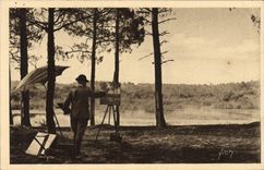 CPA Peintre Les Landes de Gascogne 