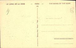 Postal Pintor a lo largo del Sena París Notre Dame