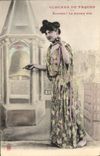 CPA Cloche de Paques Femme Ecoutez Le joyeux soin