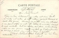 Vintage Postcard Bell Surroundings of Luneville bells in the ruins of the church of Greenhouses