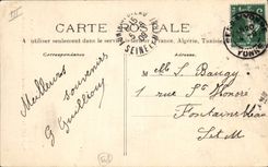 Vintage Postcard Bell Direction Bourbons