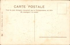 Vintage Postcard Fantasy Flowers Doves Clock Clover