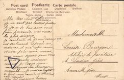 Vintage Postcard Fantasy Flowers Bonen year