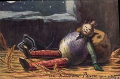 Vintage Postcard Fantasy Illustrator an one of the new poor