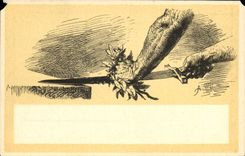 Vintage Postcard Fantasy Illustrator Sword