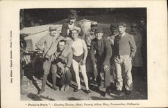 CPA Poilu's park Charlot Thuizat Mimi Pacard Allice Mezy Couteaudier Clementin 