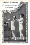 Postal la silueta moderna Srtas. Dargyl y Ananie de la Ópera