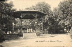 Vintage Postcard Bandstand Rodez
