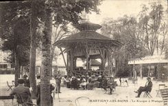 Vintage Postcard Bandstand Martigny the Baths