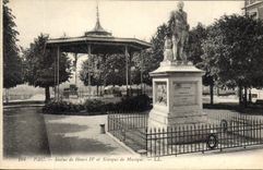 CPA Pau Statue de Henri IV et Kiosque de musique