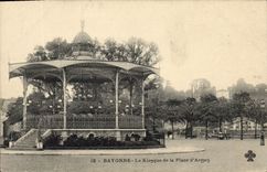 Vintage Postcard Bayonne the Kiosk of the place of weapons