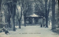 Vintage Postcard Nevers the park and the Kiosk