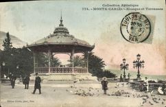 CPA Kiosque et terrasses Monte Carlo 