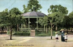 Vintage Postcard Kiosk of the music in the Nice park