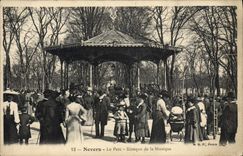 Vintage Postcard Nevers the park Kiosk of the music