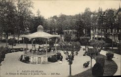 Vintage Postcard Kiosk of music and the park Dirtied of Bearn