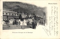 Vintage Postcard Monte Carlo New Kiosk of the music