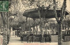 Vintage Postcard Bandstand Villefranche on the Saone Velo Cycles