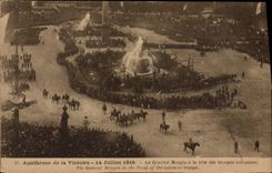 Vintage Postcard Militaria Apotheose of the Victoire General Mangin has the head of the colonial troops