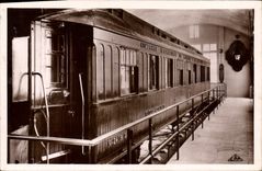 Vintage Postcard Militaria Drill of Compiegne the coach of the Foch Marshal