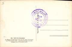 Vintage Postcard Militaria Drill of Compiegne the coach of the Foch Marshal