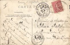 Postal Militaria las grandes maniobras de 1905 el general Hagron y su Estado Mayor