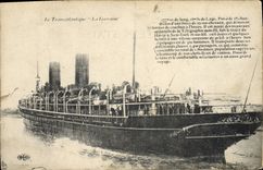 Vintage Postcard Boat Transatlantic liner Lorraine