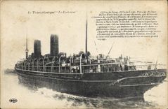 CPA Bateau Paquebot Transatlantique La Lorraine 