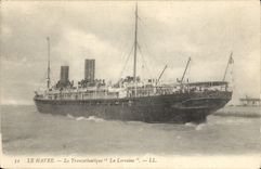 CPA Bateau Paquebot Transatlantique La Lorraine Le Havre 