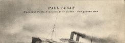 Vintage Postcard Bateau Steamer Posts French 1st class by heavy sea