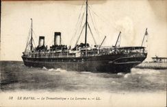 CPA Bateau Paquebot Le Havre Transatlantique La Lorraine 