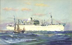 CPA Bateau Paquebot Compagnie des Messageries Maritimes Laos 