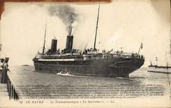 CPA Bateau Paquebot Le Havre Transatlantique La Lorraine 
