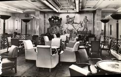 Modern Postcard Boat Steamer Freedom Smoking-room of 1st class