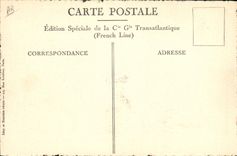 CPA Bateau Paquebot Lafayette Cabine de luxe Suite de luxe 