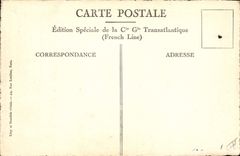 CPA Bateau Paquebot Lafayette Grande descente des 1ere classes 