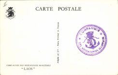 CPA Bateau Paquebot Compagnie des Messageries Maritimes Laos 