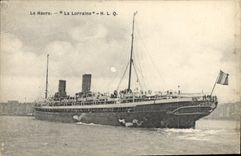 CPA Bateau Paquebot Le Havre La Lorraine 